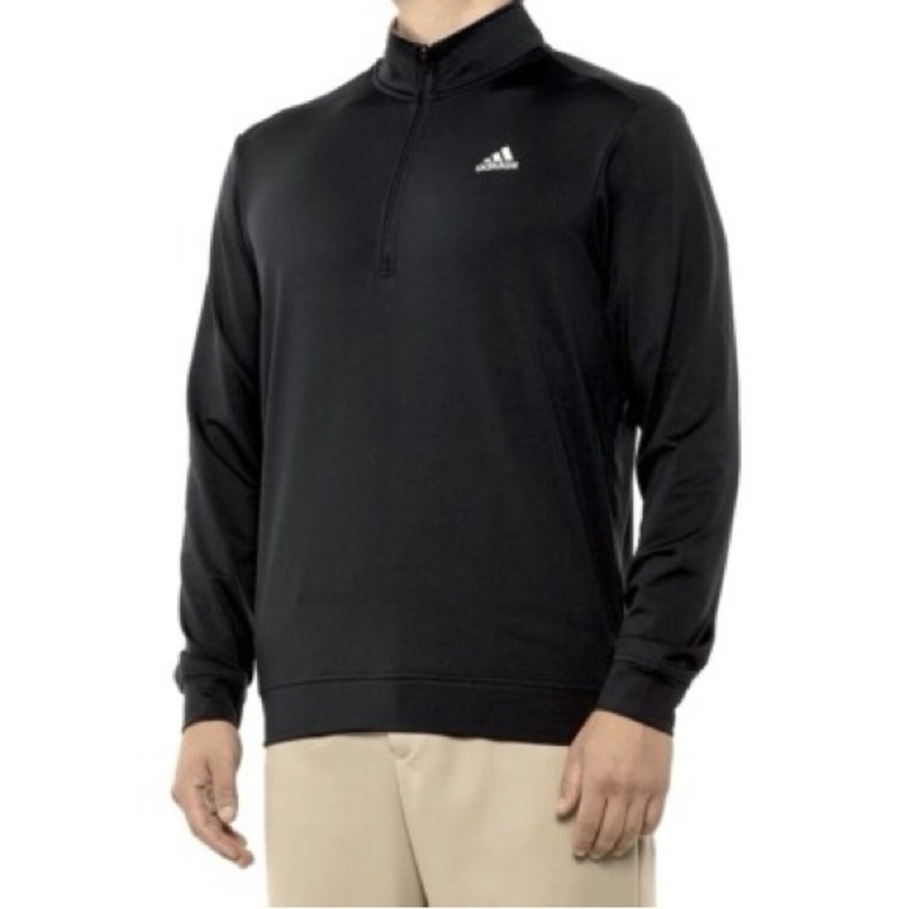 Black Adidas Textured Quarter Zip